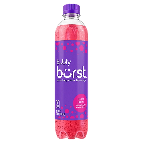 Bubly Burst Triple Berry Sparkling Water Beverage, 16.9 fl oz