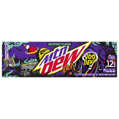 Mtn Dew Voo Dew Soda, Mystery Flavor 2024, 12 Fl Oz, 12 Count