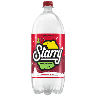 Starry Zero Sugar Soda Lemon Lime Cranberry Blizz 2 Liter