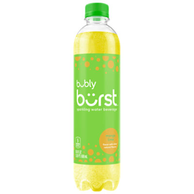 Bubly Burst Sparkling Water Beverage Mango Lime 16.9 Fl Oz