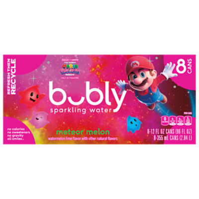 Bubly Sparkling Water Meteor Melon 12 Fl Oz, 8 Count