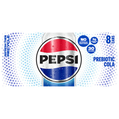 Pepsi Prebiotic Cola 12 Fl Oz X 8 Count