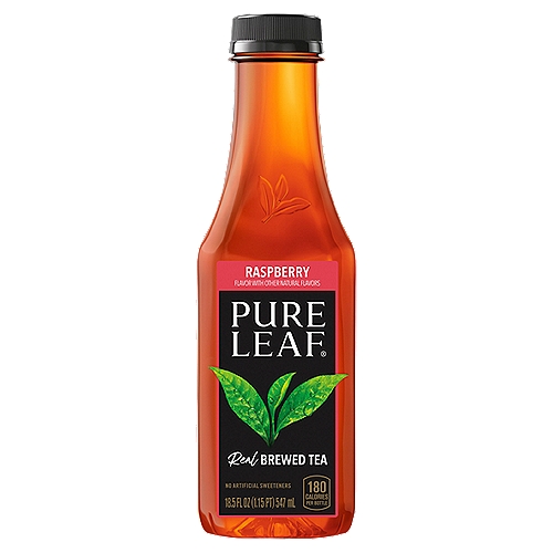 Pure Leaf Raspberry Real Brewed Tea, 18.5 fl oz
Congratulations! You just picked real brewed iced tea, which means it's brewed from REAL tea leaves picked at their freshest, never from powder or concentrate (like some other iced teas). Plus, it's sweetened with real sugar, with no added color. So, enjoy the delicious and refreshing taste of tea, brewed for you by Pure Leaf. To learn more about Pure Leaf go to www.pureleaf.com