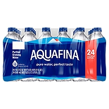 Aquafina Purified Drinking Water, 16.9 fl oz, 24 count