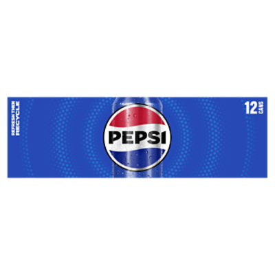 Pepsi Soda, Cola, 12 Fl Oz, 12 Count