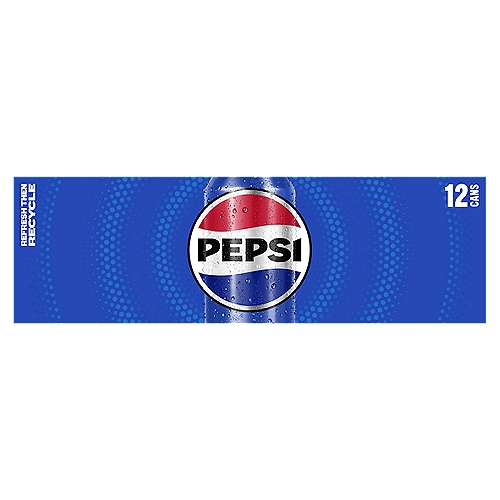 12 fl oz each. Fridge Pack packaging. Pepsi - the bold, refreshing, robust cola.