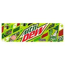 Mtn Dew Soda, 12 fl oz, 12 count, 144 Fluid ounce