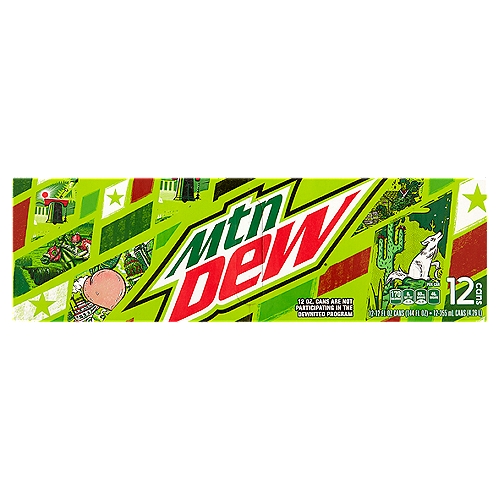 Mtn Dew Soda, 12 fl oz, 12 count