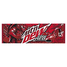 Mtn Dew Code Red Dew Soda With A Rush Of Cherry Flavor 12 Fl Oz 12 Count Cans