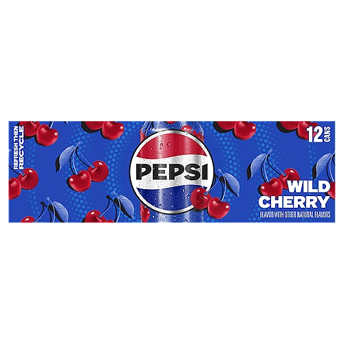 Pepsi Wild Cherry Soda, 12 fl oz, 12 count