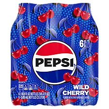 Pepsi Wild Cherry Cola - 6 Pack Bottles, 101.4 Fluid ounce