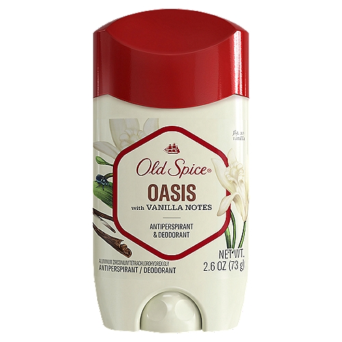 Old Spice Men's Antiperspirant & Deodorant Oasis with Vanilla, 2.26oz