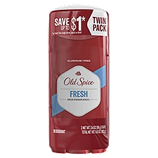 Old Spice High Endurance Fresh Deodorant Twin Pack, 3.4 oz, 2 count