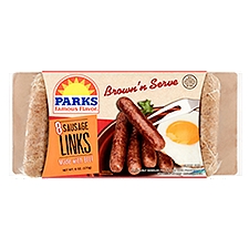 Parks Famous Flavor Sausage Links, Brown'n Serve Beef, 6 Ounce