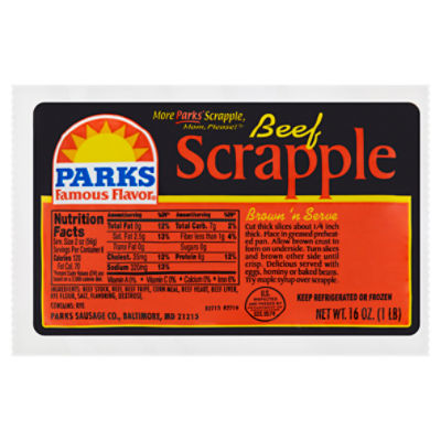 Parks Famous Flavor Beef Scrapple, 16 oz