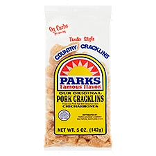Parks Famous Flavor Tender Style Original Pork Cracklins Chicharrones, 5 oz, 5 Ounce