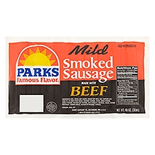 Parks Famous Flavor Mild Smoked Beef Sausage, 17 count, 48 oz