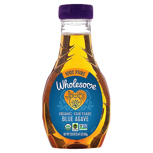 Delicious sweet Organic Blue Agave is a low glycemic syrup that is slowly absorbed by the body preventing spikes in blood sugar. It's 25% sweeter than sugar & perfectly sweetens drinks, oatmeal and desserts.