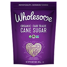 Wholesome Cane Sugar, Organic Fair Trade, 16 Ounce