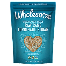 Wholesome Turbinado Sugar, Organic Fair Trade Raw Cane, 24 Ounce