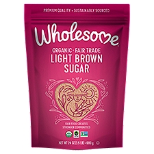 Wholesome Organic Fair Trade Light Brown Sugar, 24 oz, 24 Ounce