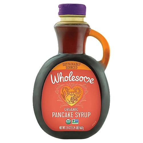 Wholesome Organic Pancake Syrup, 20 oz
Wholesome Organic Pancake Syrup is perfect for pancakes, french toast and oatmeal. Made from organic, sustainably sourced ingredients, it
contains absolutely no preservatives, no high fructose corn syrup, and no chemicals. Enjoy!