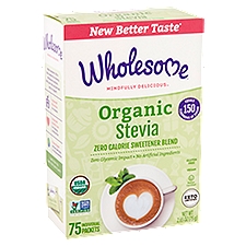 Wholesome Organic Stevia Zero Calorie Sweetener Blend, 75 count, 2.65 oz