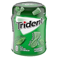Trident Unwrapped Spearmint Sugar Free Gum, 50 Piece Bottle