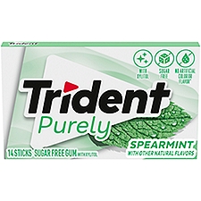 Trident Purely Spearmint Sugar Free Gum, 14 count