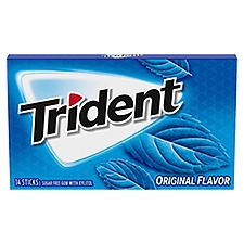 Trident Original Flavor Sugar Free, Gum, 14 Each