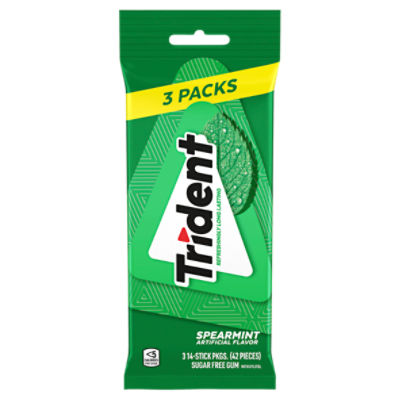 Buy Trident Sugar Free Gum With Xylitol 14 Sticks - Spearmint 6