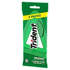 Trident Sugar Free Spearmint Gum - 3 Pack, 42 Each