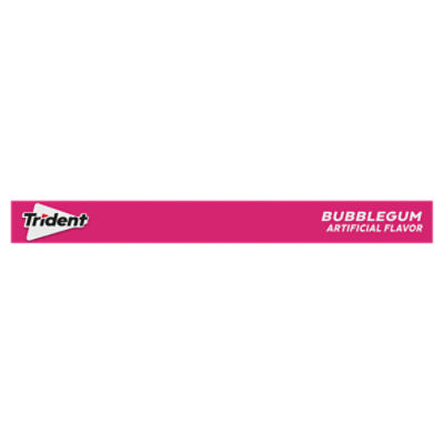 Trident Sugar Free Bubblegum with Xylitol, 14 count