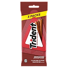 Trident Cinnamon Sugar Free Gum, 3 Packs of 14 Pieces (42 Total Pieces)