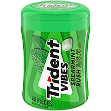 Trident Vibes Spearmint Rush Sugar Free Gum, 40 count