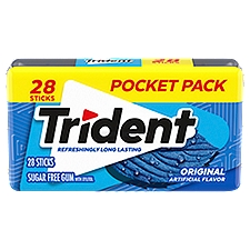 Trident Original Sugar Free Gum, 28 Piece Pocket Pack