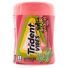 Trident Vibes Sour Patch Kids Watermelon Sugar Free Gum, 40 count