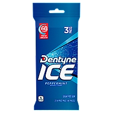 Dentyne Ice Peppermint Sugar Free Gum, 16 count, 3 pack