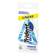 Trident White Peppermint Sugar Free, Gum, 48 Each
