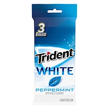Trident White Peppermint Sugar Free Gum, 48 count