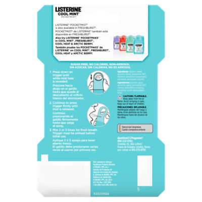  Listerine Pocket Mist Cool Mint 7.7 ml : Mouthwashes