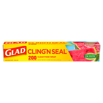 Glad Cling'n Seal 200 sq ft Clear Food Wrap