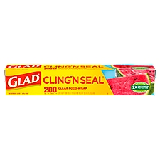 Glad Cling'n Seal 200 sq ft Clear Food Wrap, 1 Each