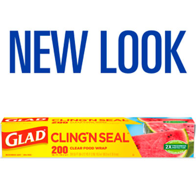 Glad Cling N Seal Plastic Food Wrap, 200 sf - Kroger