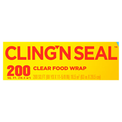 Glad Cling `N Seal Plastic Food Wrap 200 square feet
