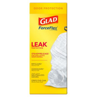 Glad ForceFlex Plus Drawstring Bags, Grips-the-Can, Trash Bags