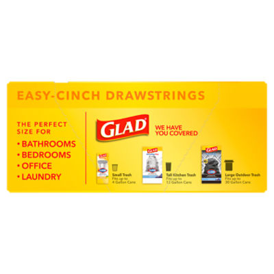 Glad Medium Fragrance Free 8 Gallon Drawstring Trash Bags - 26 Pack - Foodie's Market - Delivered by Mercato