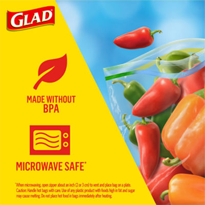 Glad 1-Gallon Zipper Freezer Bags - 15 Count