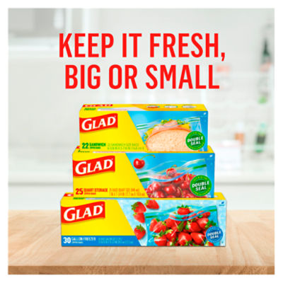 Glad Freezer Zipper Bags - Gallon