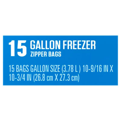 Glad 1-Gallon Zipper Freezer Bags - 15 Count